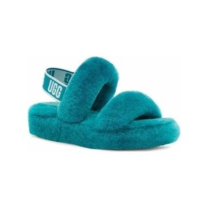UGG Teal Fluff Yeah Sandals/ SOLD OUT!/ NWT/ SZ 11/ No Longer Available/ Info